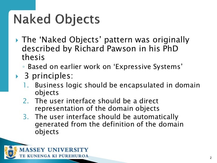 naked objects pattern Naked objects pattern
